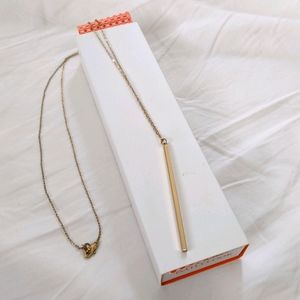 DAILYLOOK Single Bar Necklace - Gold